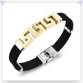 Fashion Jewellery Stainless Steel Jewelry Silicone Bracelet (LB221)